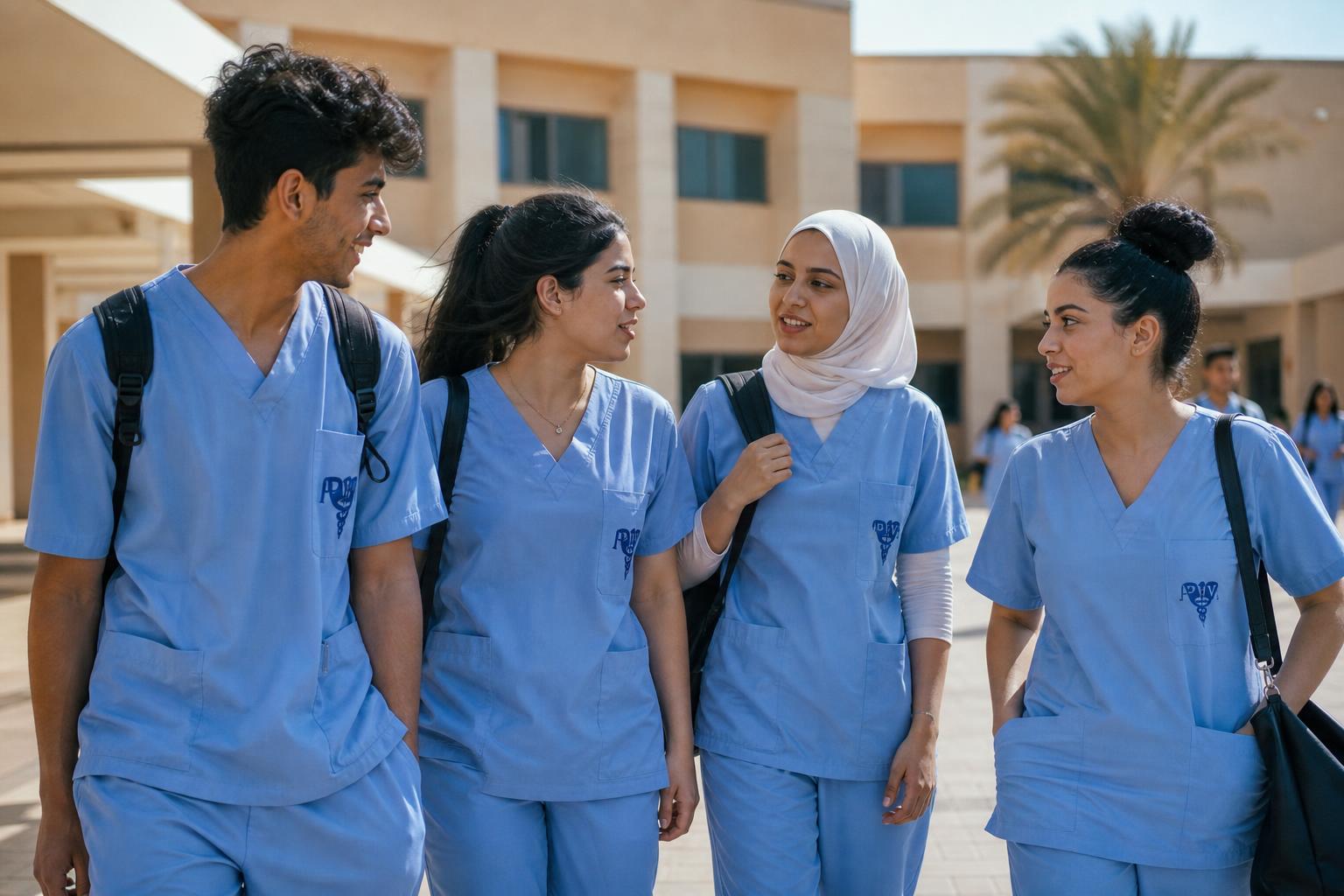 Étudiants ESPIM en formation pratique autour d'un simulateur clinique